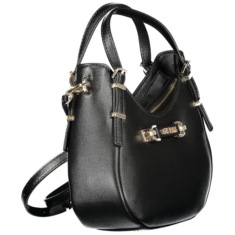 Guess Lefia small satchel schoudertas zwart, foto 2