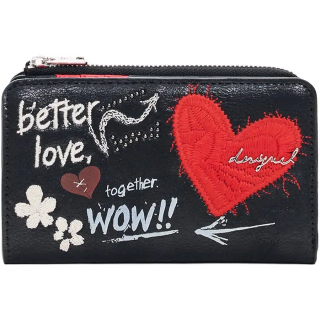 Desigual Mone Wow Emma 2.0 portemonnee zwart
