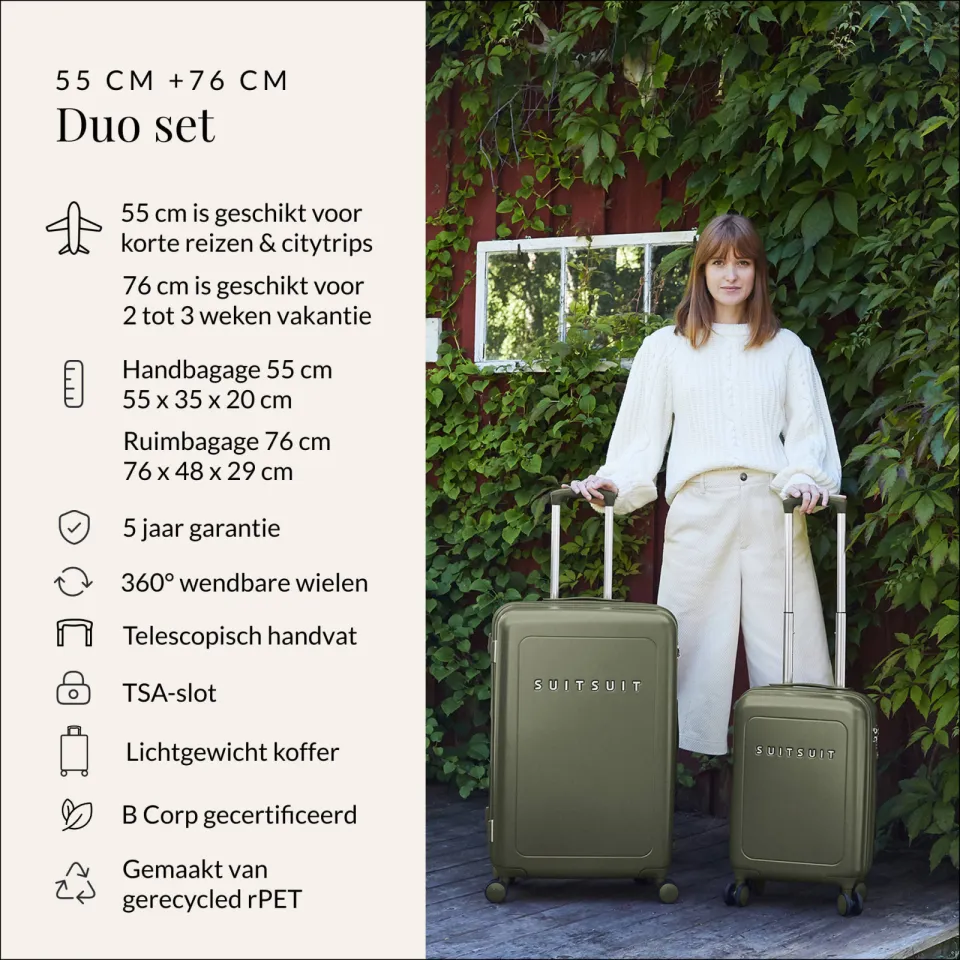 SUITSUIT Natura kofferset donkergroen dark olive, foto 3