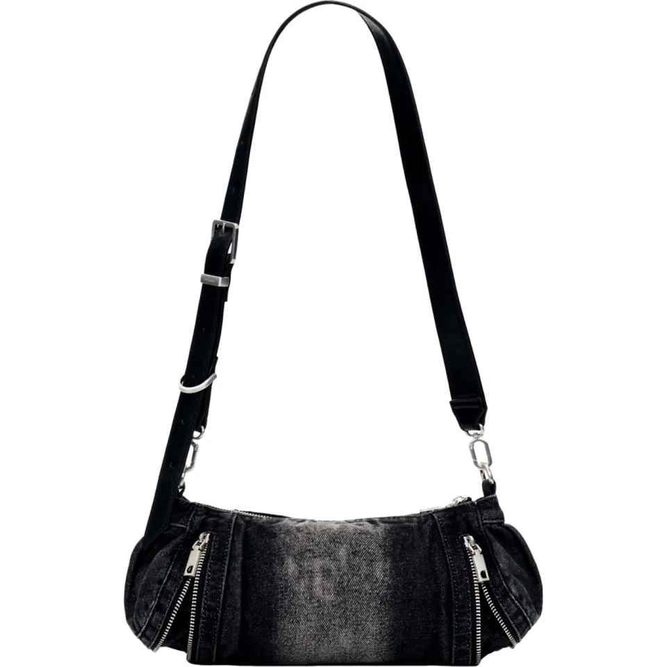 Desigual denim schoudertas grijs, foto 2