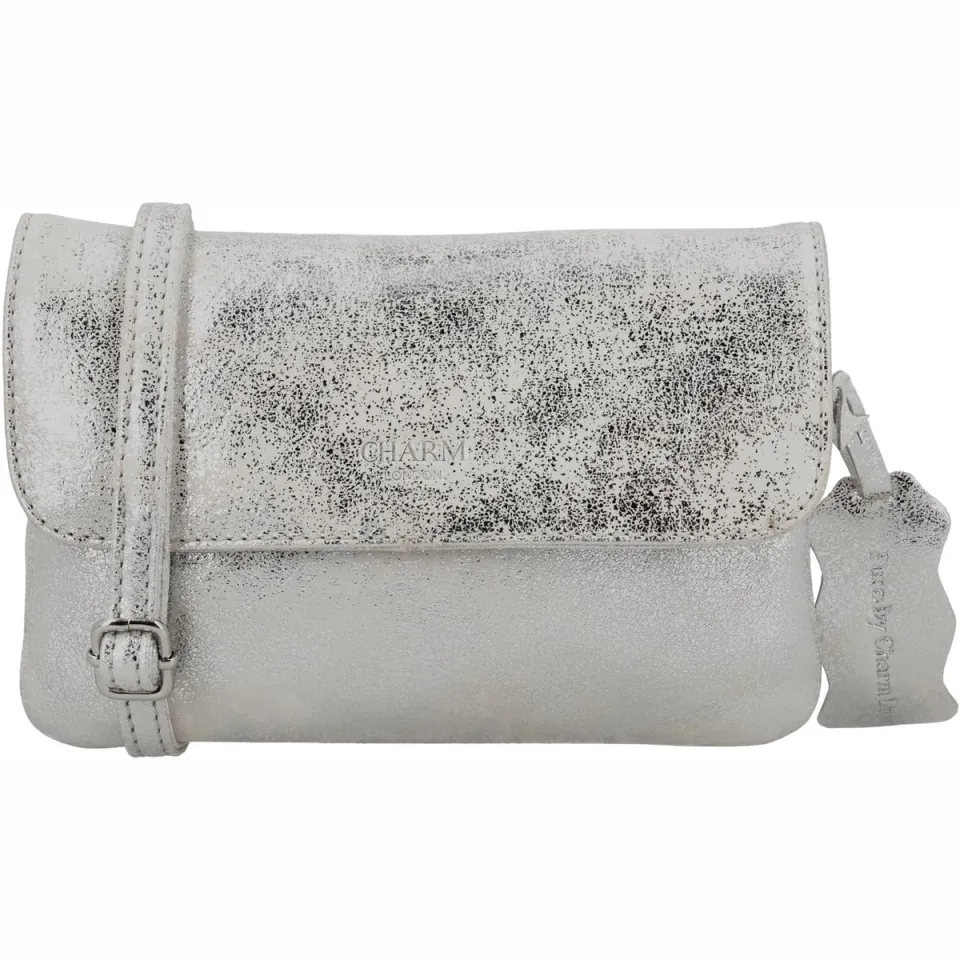 Charm London South Hill crossbody tas zilverkleurig, foto 2