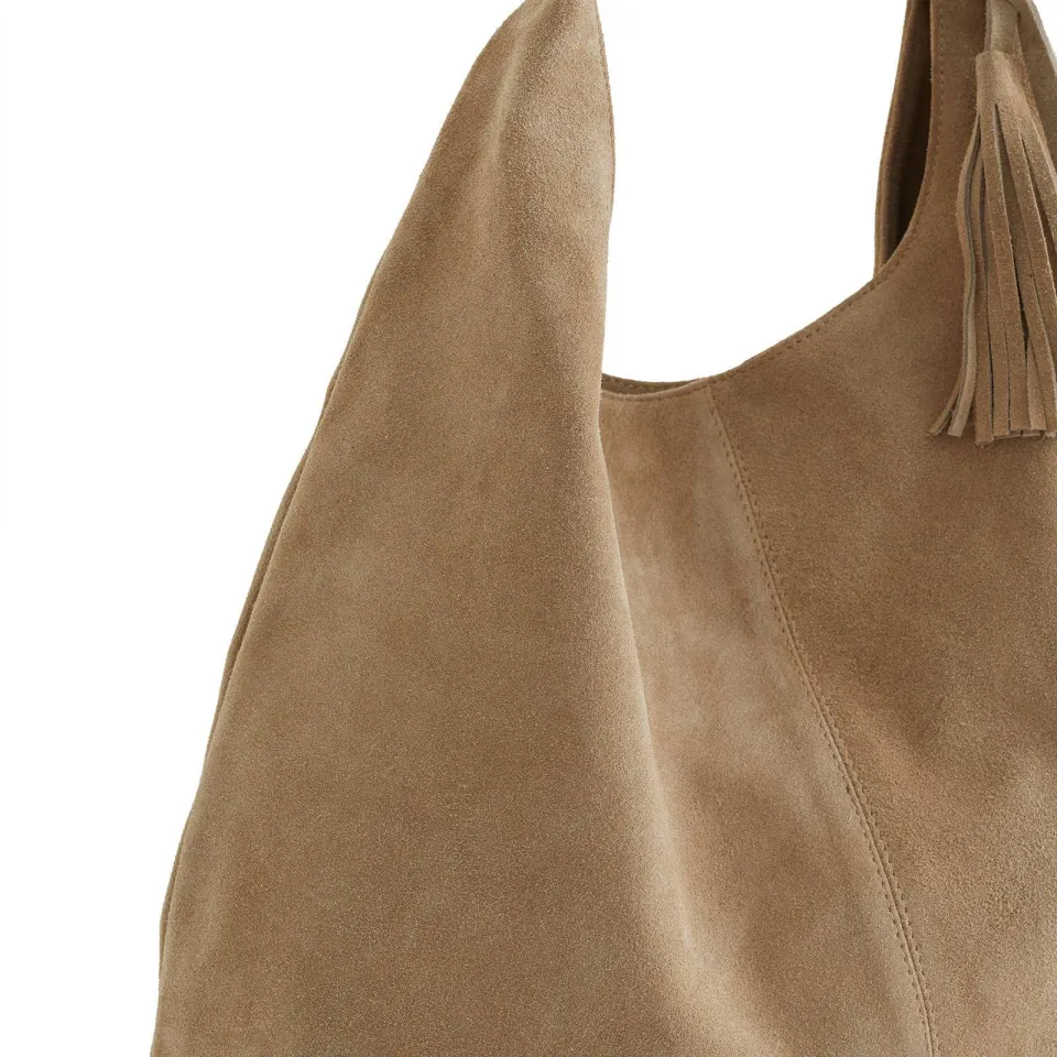 WE Fashion The Suede Bag schoudertas beige, foto 5