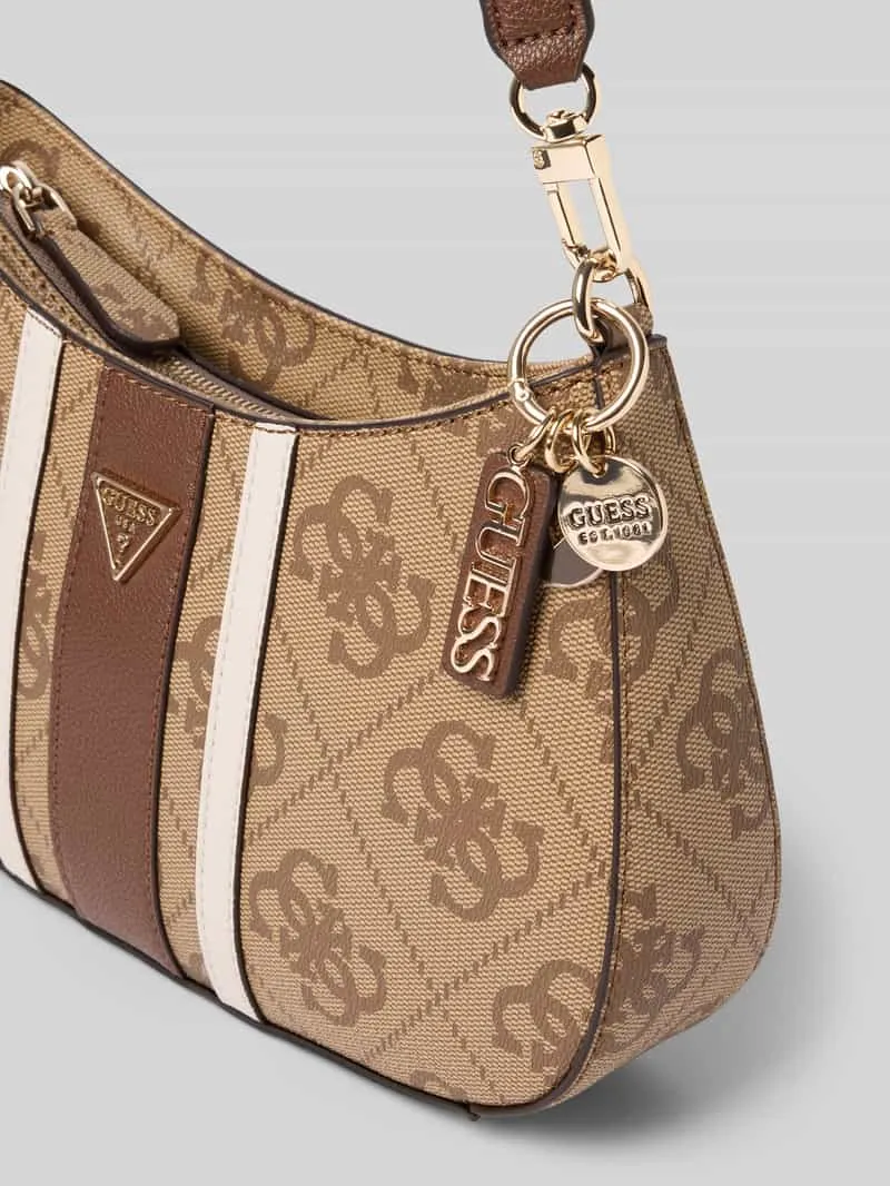 Guess Noelle II schoudertas lichtbruin latte logo / bruin, foto 4