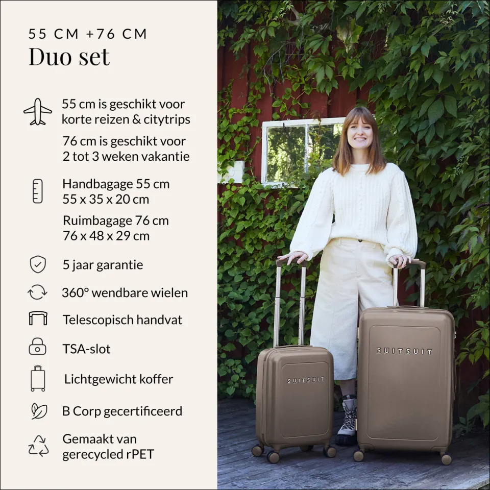 SUITSUIT Natura kofferset plaza taupe, foto 5