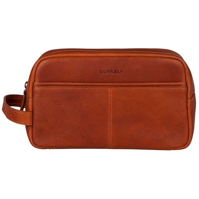 Burkely Antique Avery leren toilettas cognac