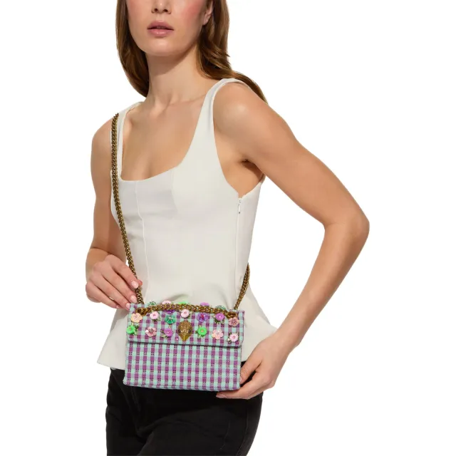 Kurt Geiger Mini Kensington crossbody tas paars, foto 5