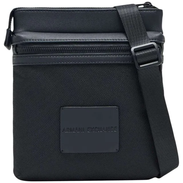 Armani Exchange crossbodytas met box-logo zwart