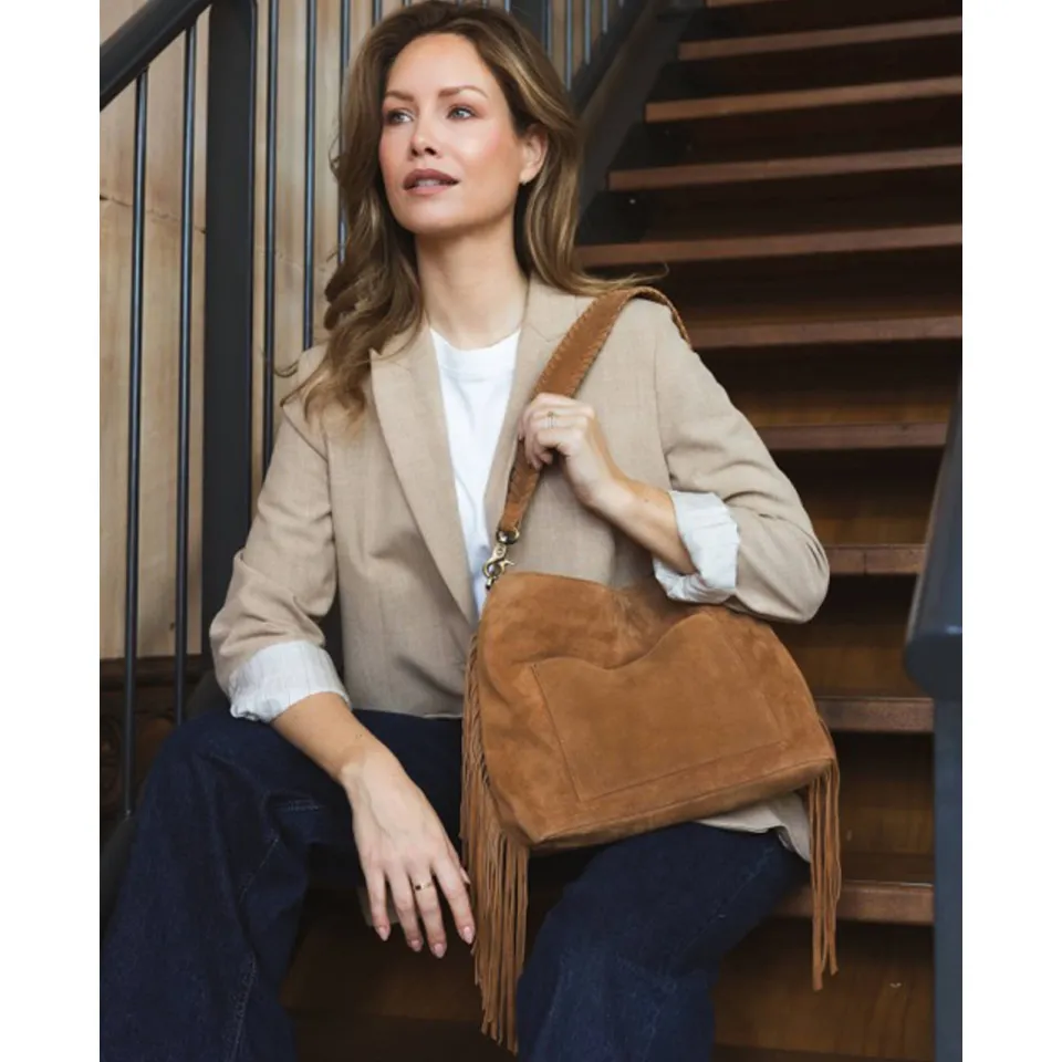 Chabo Bags Stormy Fringes schoudertas cognac, foto 5