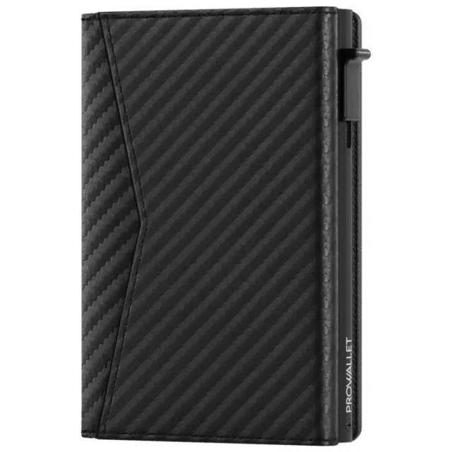 Prowallet Portemonnee Prowallet Pasjeshouder Classic Carbon Zwart