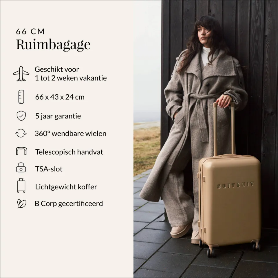 SUITSUIT Fusion 66 koffer bruin, foto 6