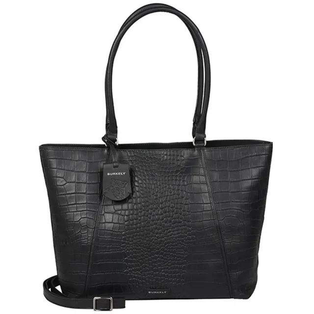 Burkely leren shopper Cool Colbie Wide zwart
