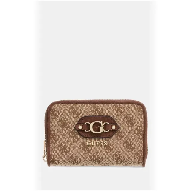 Guess Samantha SLG Medium Zip Around portemonnee bruin