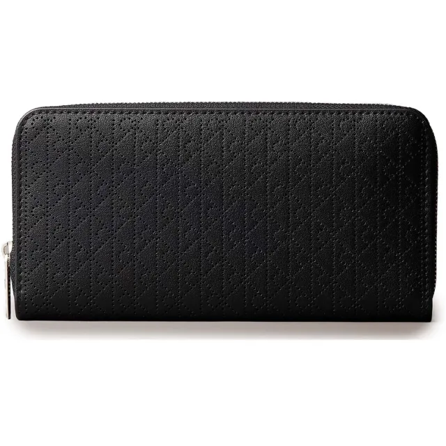 Calvin Klein Emblem AOP grote zip-around portemonnee zwart