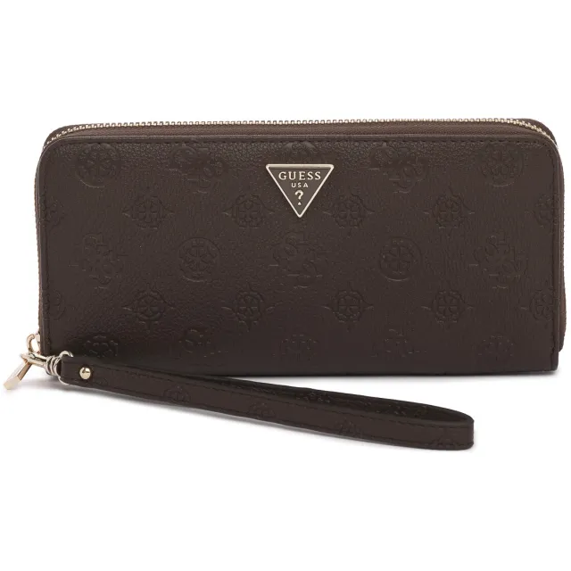 Guess Blake SLG zip around portemonnee bruin
