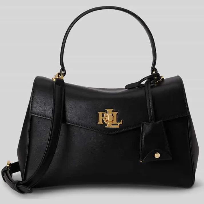 Lauren Ralph Lauren Farrah soft satchel small handtas zwart, foto 6