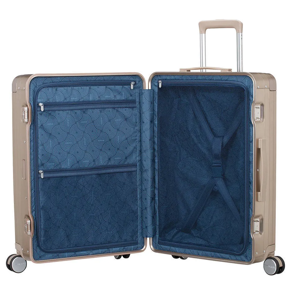 American Tourister Soundbox Alu spinnerkoffer champagne, foto 6