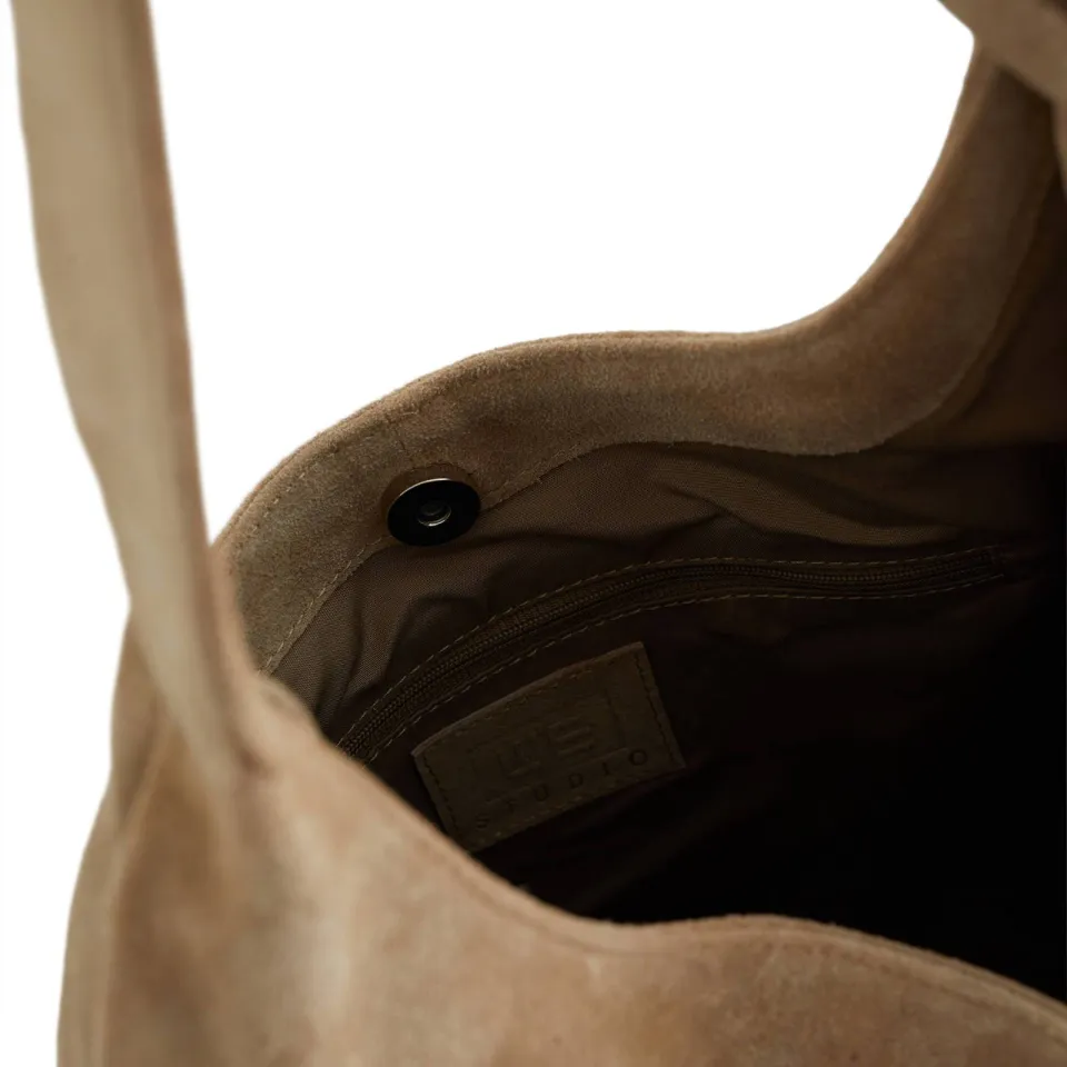 WE Fashion The Suede Bag schoudertas beige, foto 4