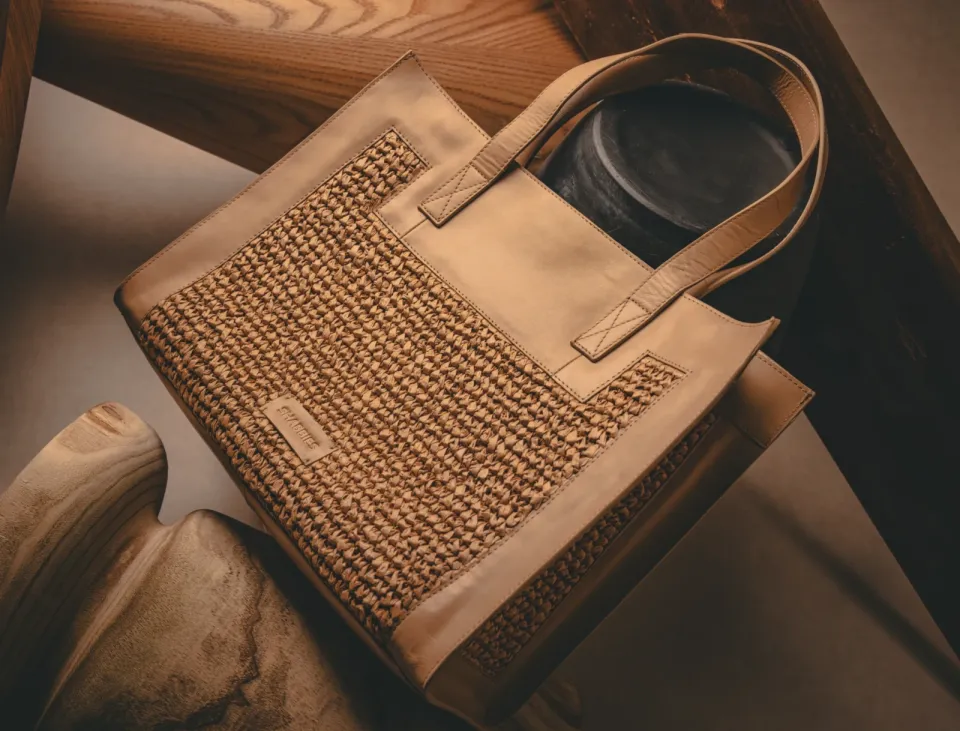 Shabbies Amsterdam Verena schoudertas Raffia Beige, foto 4
