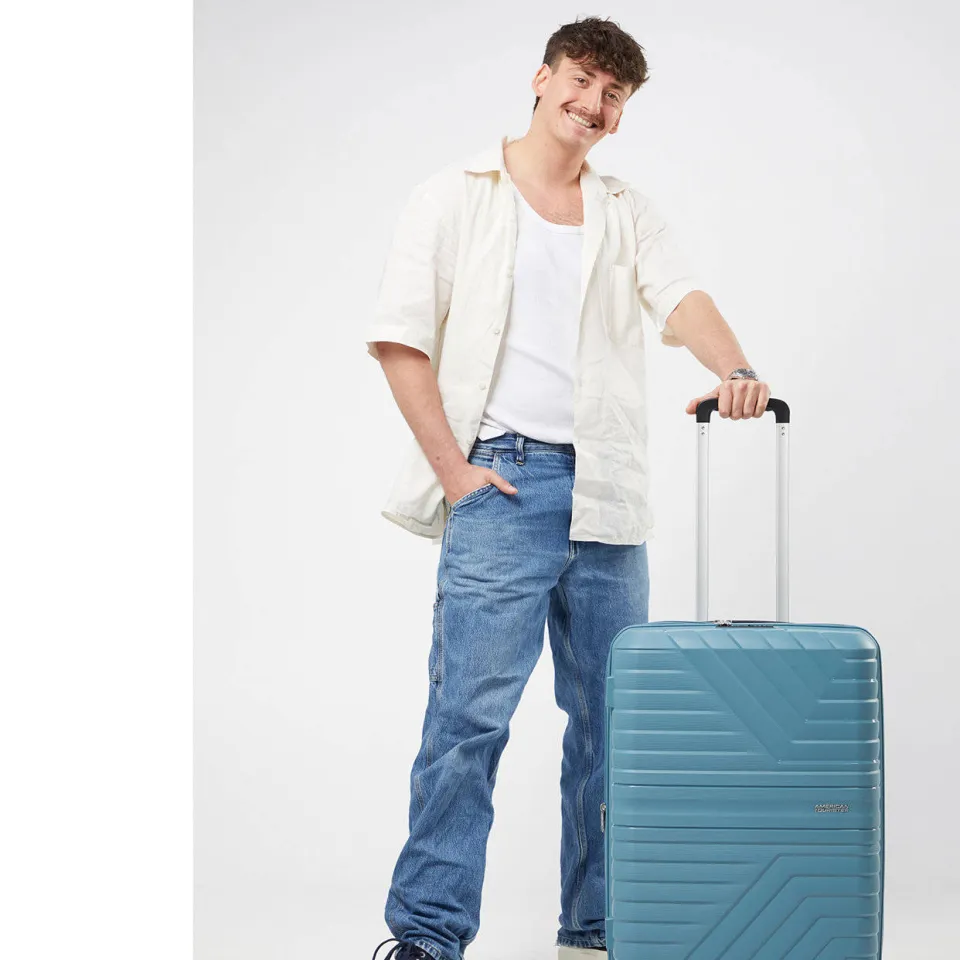 American Tourister Flytwist reiskoffer 67 cm blauw, foto 6