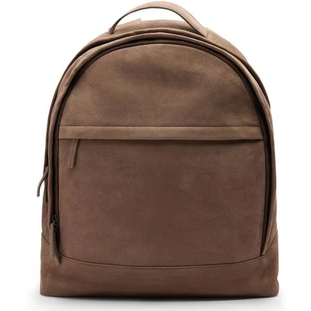 Manfield suede rugzak taupe