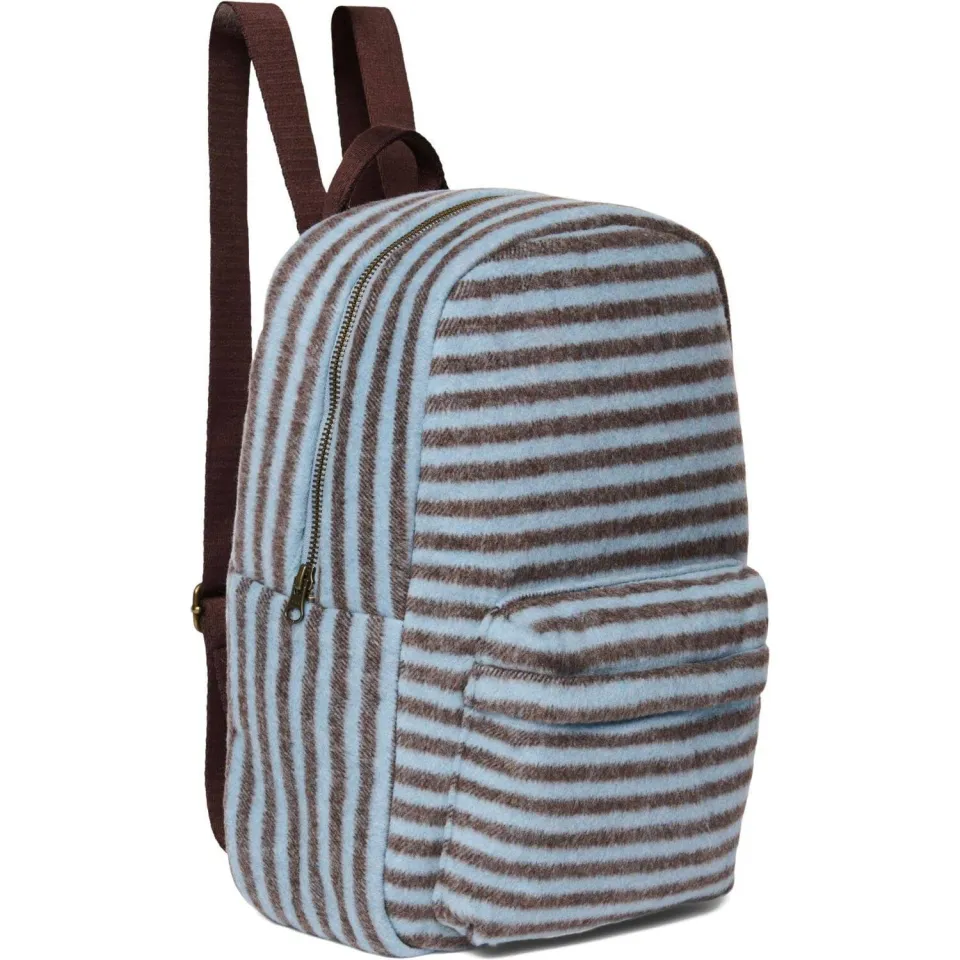 Studio Noos Rugtassen Stripy Wool Midi Backpack Lichtblauw - One size, foto 4
