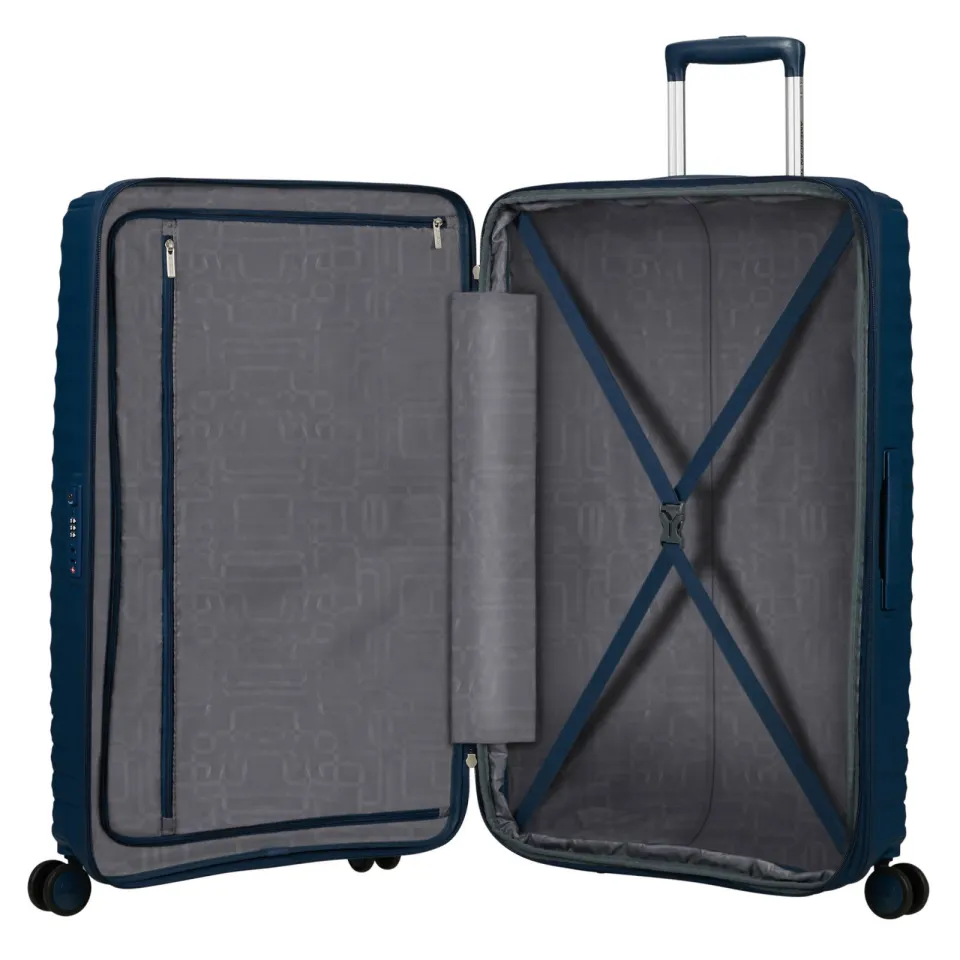 American Tourister Diablast 4 wiel spinner koffer donkerblauw, foto 3