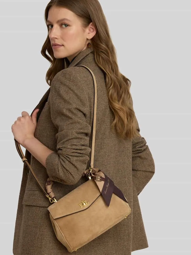 Lauren Ralph Lauren Farrah satchel small handtas bordeaux, foto 5