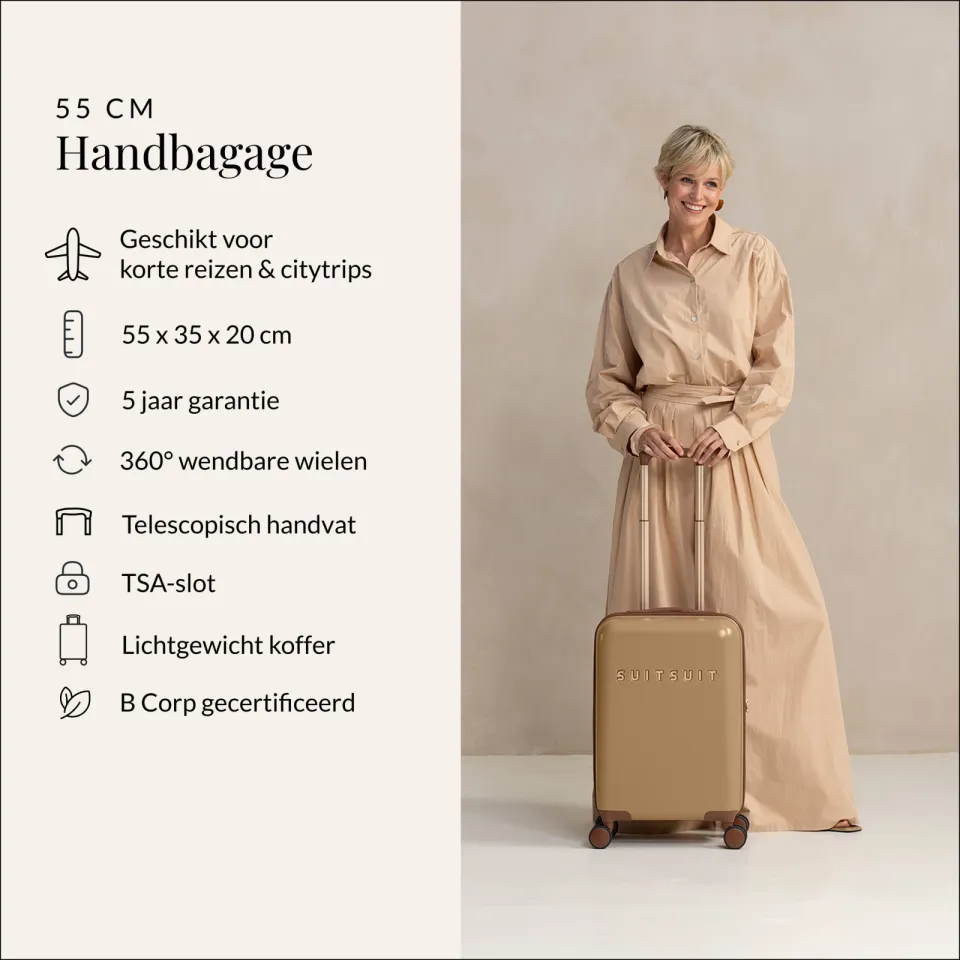 SUITSUIT Fab Seventies handbagagekoffer lichtblauw cuban sand, foto 4
