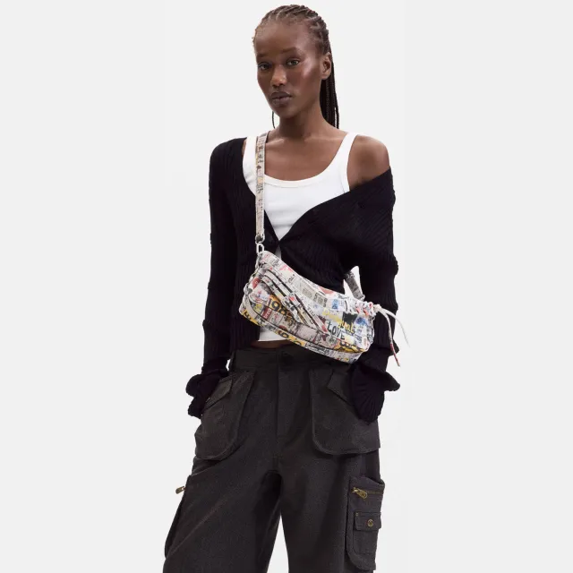 Desigual schoudertas met print multi, foto 2