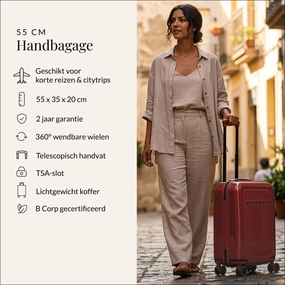 SUITSUIT Caretta handbagagekoffer burnt brick, foto 6