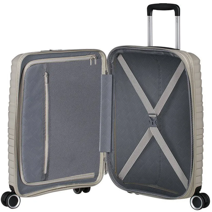 American Tourister Flytwist spinner 55 koffer zand, foto 6
