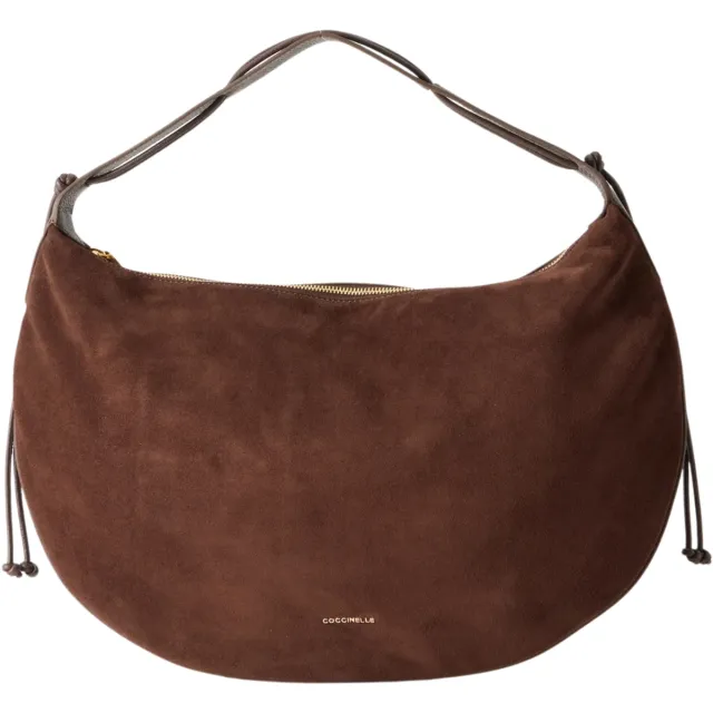 Coccinelle Thess Suede Bim schoudertas 45 cm bruin