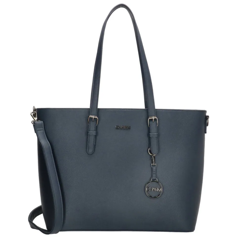Charm London Birmingham shopper 15,6 inch donkerblauw