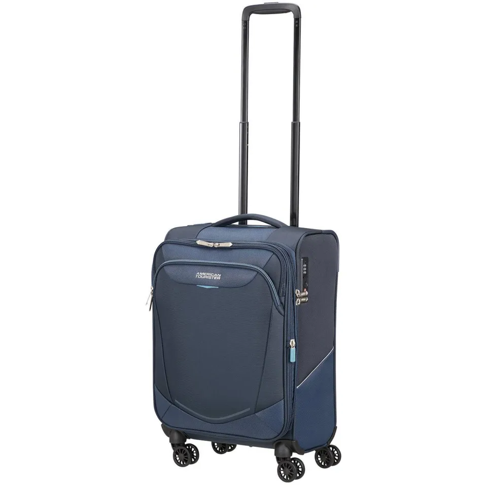 American Tourister Summerride spinner 55 koffer donkerblauw, foto 4