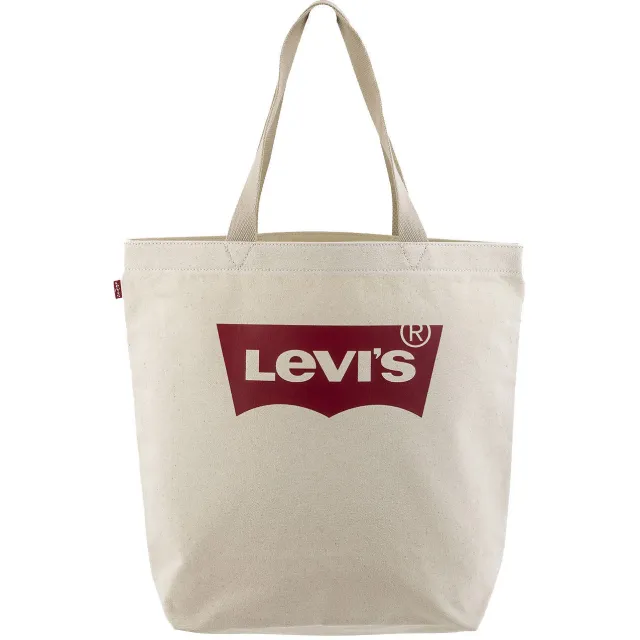 Levi's shopper met logo ecru/rood