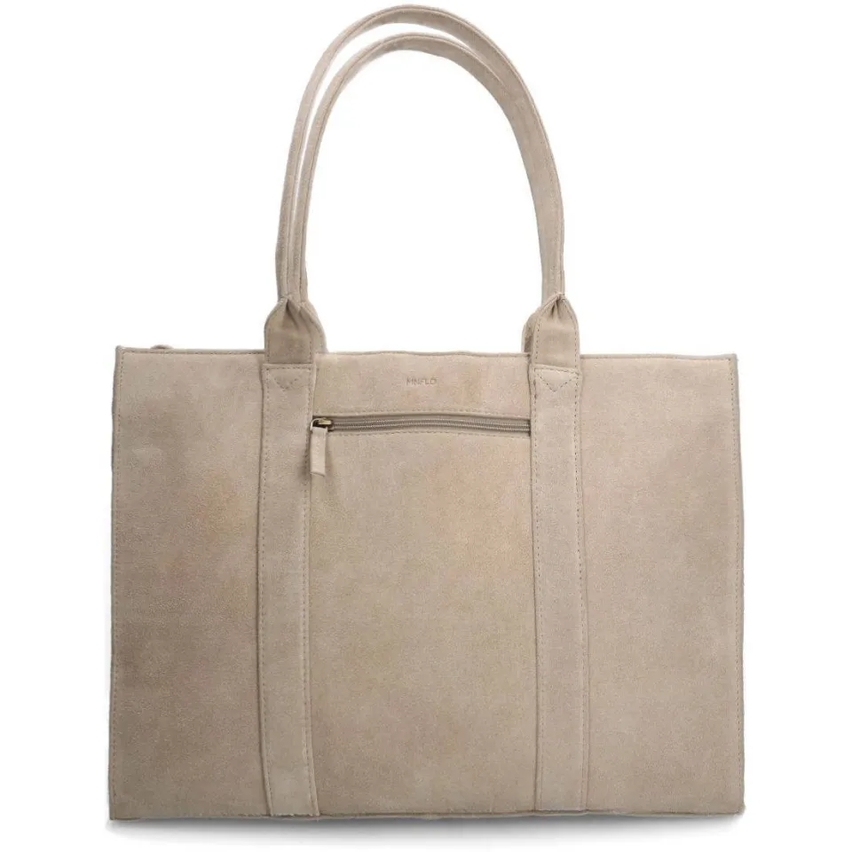 Manfield suède shopper beige, foto 2
