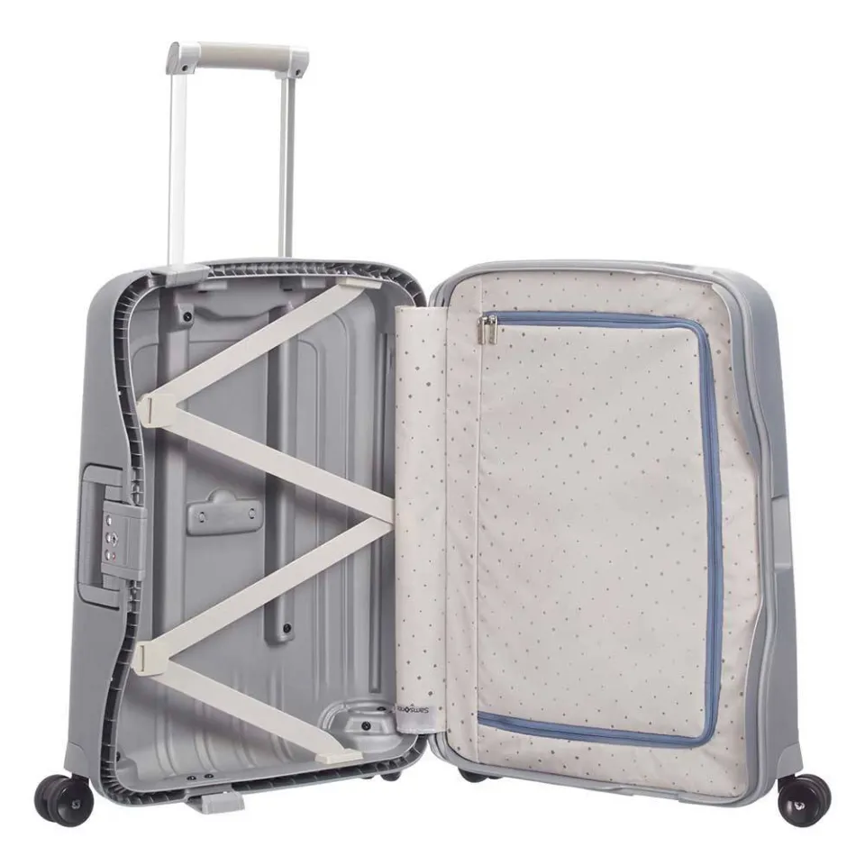 Samsonite S'Cure handbagagekoffer zilverkleurig, foto 3