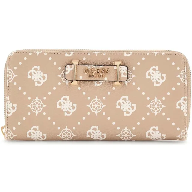 Guess Silia large zip around portemonnee beige