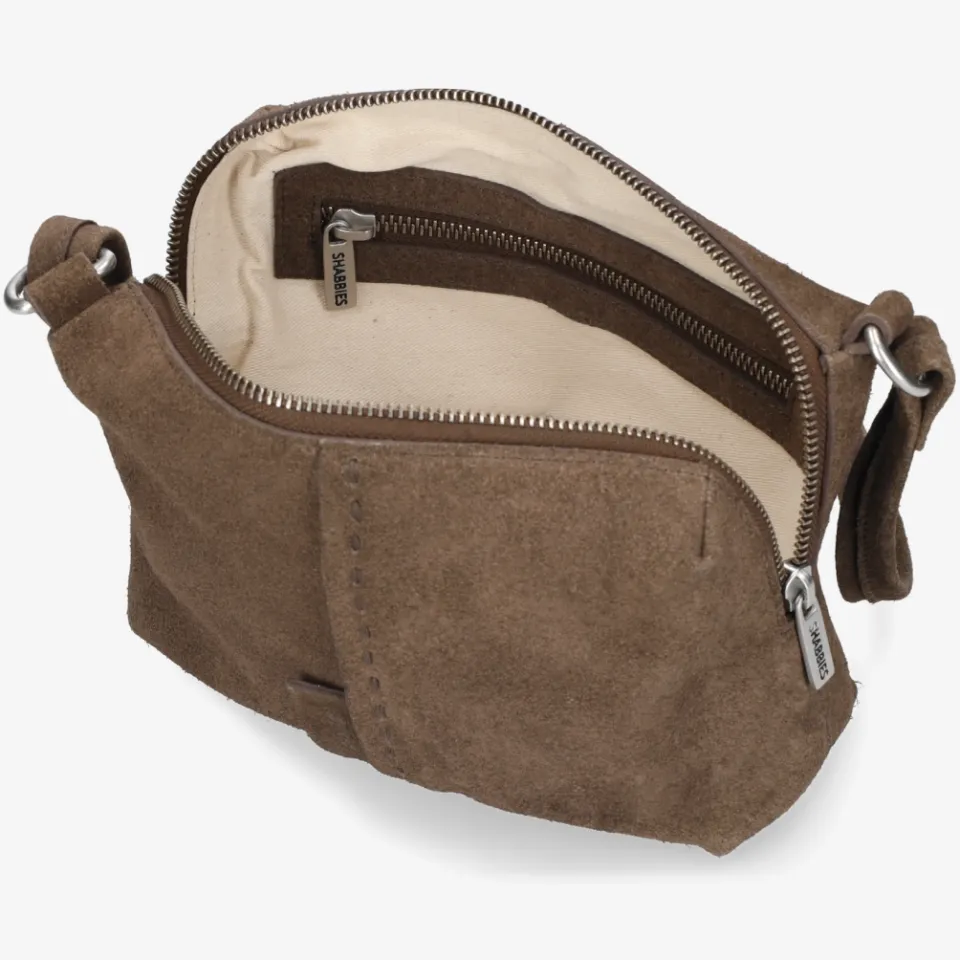 Shabbies Amsterdam Saar Stitched crossbody tas taupe, foto 2