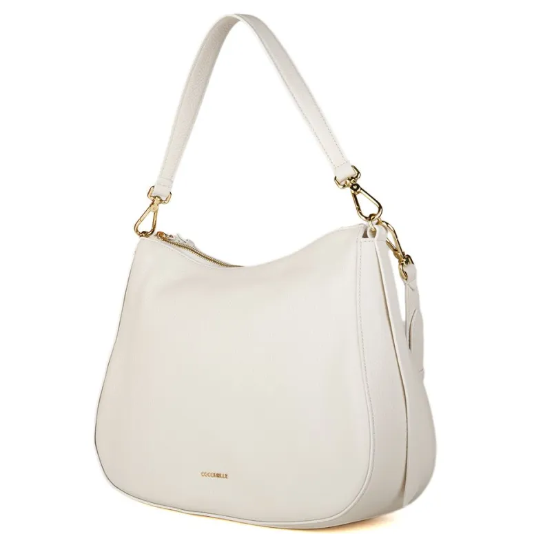 Coccinelle Nory Handtas van Gegrijst Leer pearl, foto 2