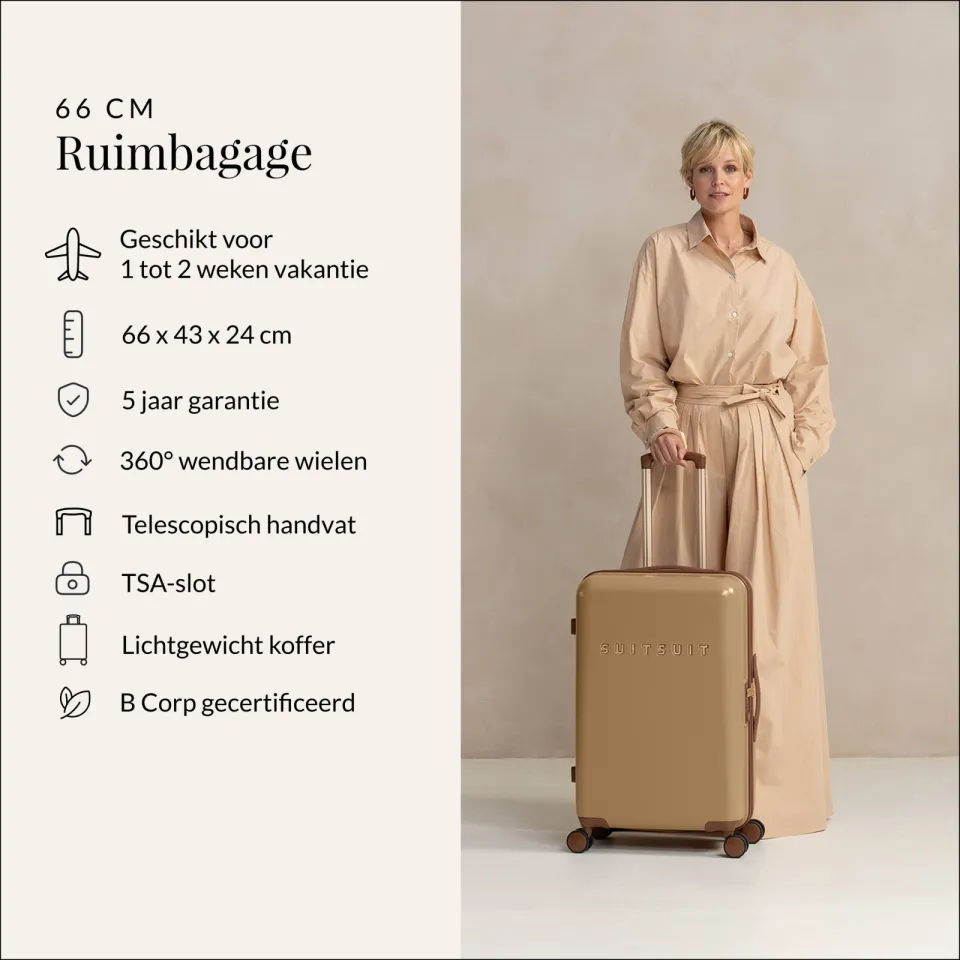 SUITSUIT Fab Seventies koffer 66 cm Cuban Sand, foto 5