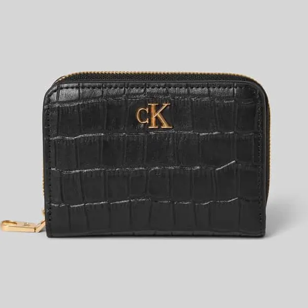 Calvin Klein Portemonnee van echt leer zwart, foto 2