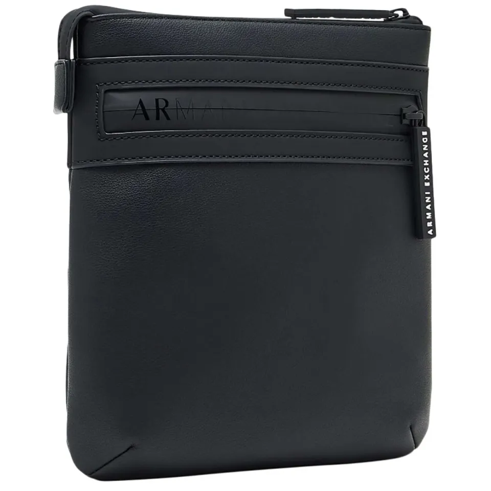 Armani Exchange platte schoudertas zwart, foto 3