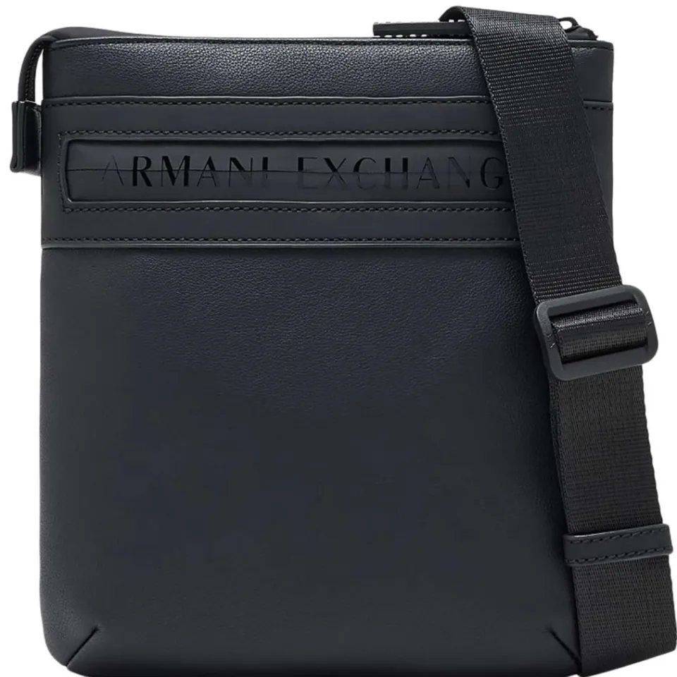 Armani Exchange platte schoudertas zwart, foto 2