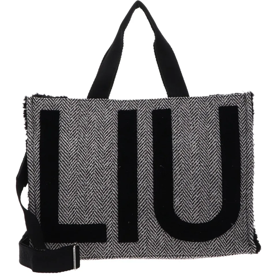 Liu Jo Check Tote Bag shopper grijs Nero