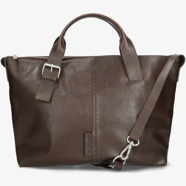 Shabbies Amsterdam Essie Stitched laptoptas bruin
