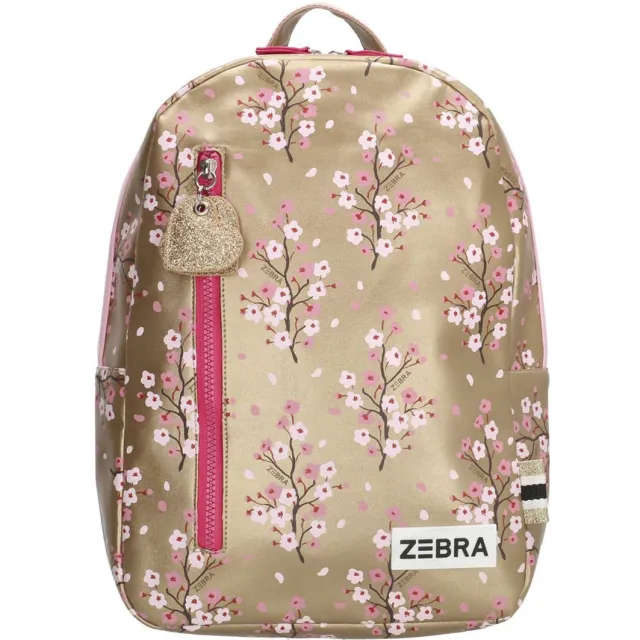 Zebra Trends rugzak Flower goudkleurig