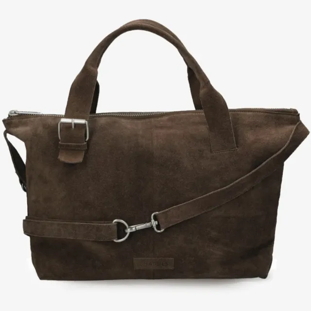 Shabbies Amsterdam Essie laptoptas Suède Donkerbruin Dark Brown