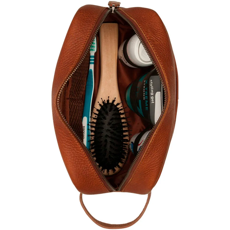 Burkely Antique Avery leren toilettas cognac, foto 2