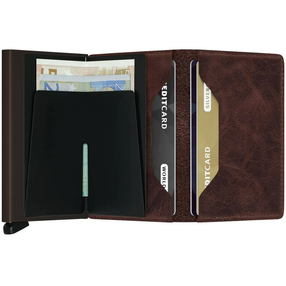Secrid Slimwallet Vintage pasjeshouder donkerbruin, foto 4